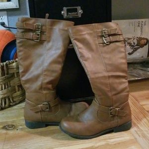 Brown fall boots